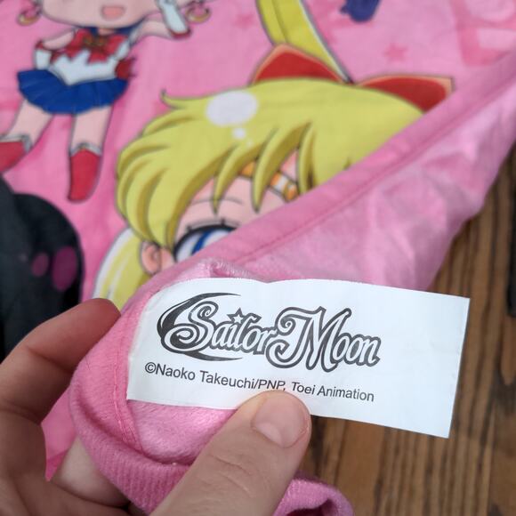 Toei Animation Sailor Moon Fleece Blanket Pink Size 58x45 Anime Chibi - Picture 5 of 8